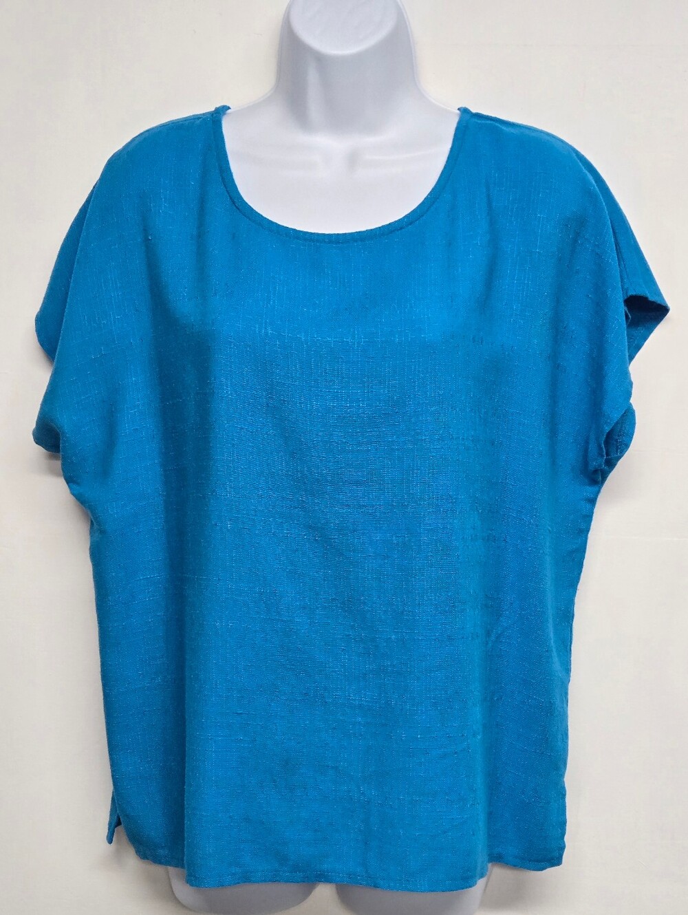 Requirements 16 Vintage Blue Top Faux Linen